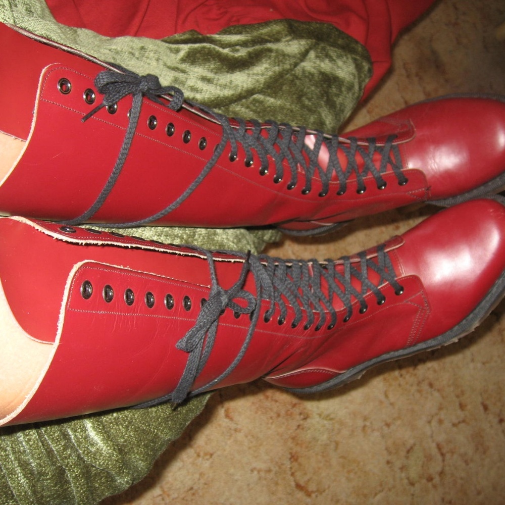 Doc Marten 20 hole Boots Cherry Red Women sz 10